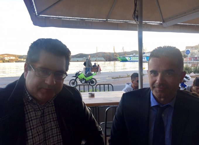 X.Κόκκινος: συνάντηση εργασίας με το Δήμαρχο Σύρου και Αντιπρόεδρο της Π.Ε.Δ. κ. Γιώργο Μαραγκό