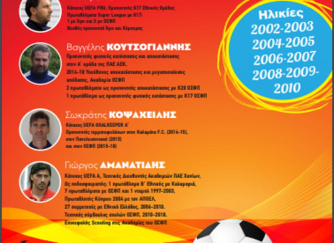 ΔΑΠΠΟΣ: “Από τις 29 έως τις 31 Ιουλίου το Soccer Players Evolution Camp στο Καμάρι”