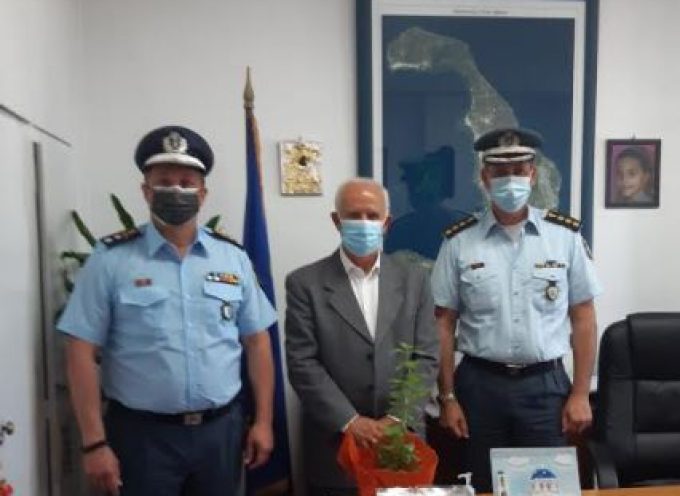 Επίσκεψη στο Επαρχείο της ηγεσίας της αστυνομίας του Ν.  Αιγαίου