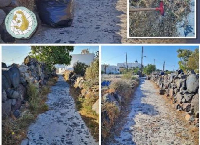 Δήμος Θήρας: Καθαρισμός του Μονοπατιού Άγιου Νικόλαου στο Ημεροβίγλι