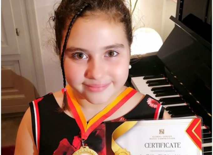 Σπουδαίες διακρίσεις σε παγκόσμιο επίπεδο για τη μικρή πιανίστρια Αγγελίνα Βασιλίνα Τσιαντζή-Μαντέ