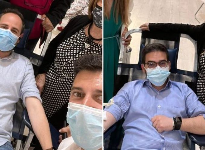 Ο Διοικητής του Νοσοκομείου και ο Πρόεδρος του ΔΑΠΠΟΣ έδωσαν το παρόν στην Αιμοδοσία.