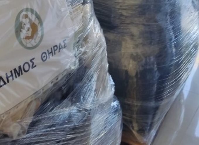 11 παλέτες αναχωρούν αύριο  από τον Δήμο Θήρας για τον Δήμο Φαρκαδόνας, με όσα είδη θεωρούν προτεραιότητα οι άνθρωποι που δίνουν την μάχη εκεί