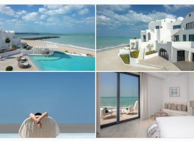 Μια Σαντορίνη ακόμα στην έρημο: Απομίμηση του ελληνικού νησιού χτίστηκε στο Αμπου Ντάμπι (Εικόνες)