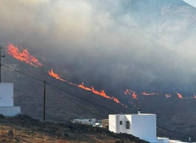 Χωρίς ενεργό μέτωπο είναι η φωτιά στη Σέριφο που εκδηλώθηκε το απόγευμα του Σαββάτου (29/6), σε χαμηλή βλάστηση στην περιοχή Λιβάδι