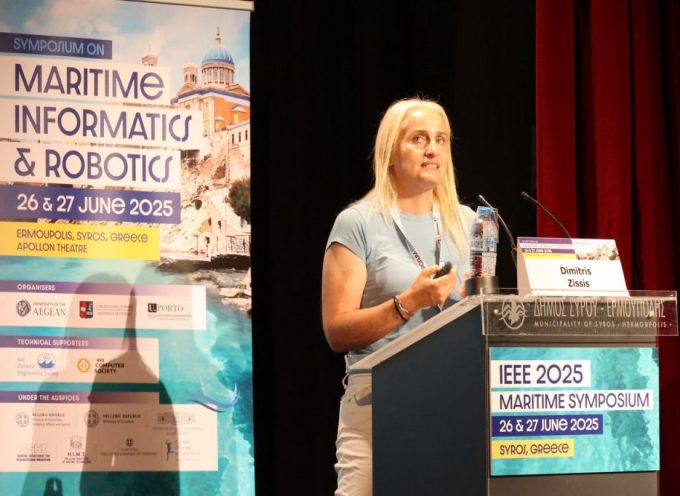 E.Νομικού: Τιμή μου να συμμετέχω σαν keynote speaker στο IEEE Symposium on Maritime Informatics & Robotics στη Σύρο