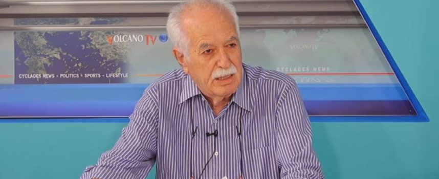 Ο ΠΡΕΔΡΟΣ ΤΗΣ ΕΣΤΙΑΣ ΠΥΡΓΟΥ ΣΤΟ ΚΑΝΑΛΙ ΤΗΣ ΣΑΝΤΟΡΙΝΗΣ