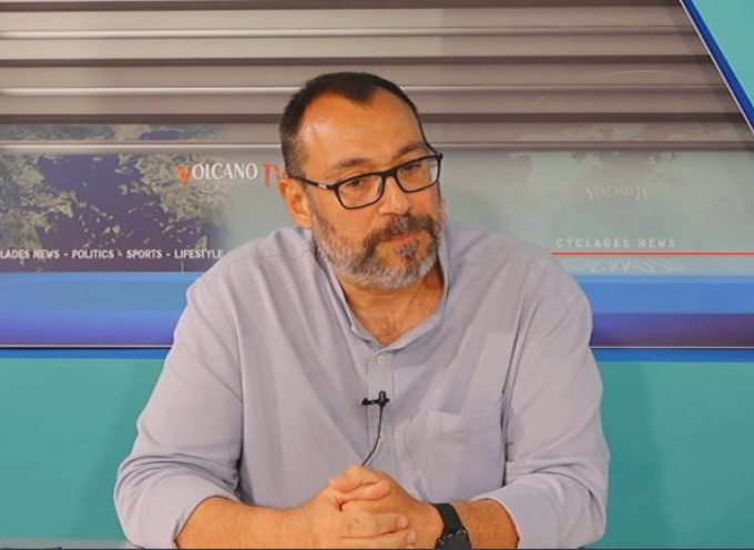 Ο επικεφαλής της Περιφερειακής Παράταξης Λαϊκή Συσπείρωση Γιάννης Αγγέλου παραχώρησε συνέντευξη στο κανάλι της Σαντορίνης την Τρίτη 1 Ιουλίου 2025.-