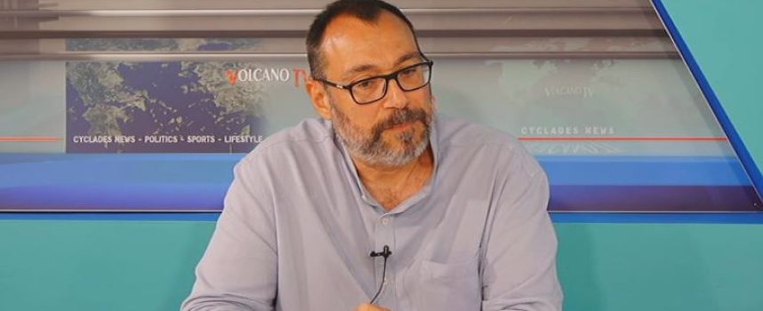 Ο επικεφαλής της Περιφερειακής Παράταξης Λαϊκή Συσπείρωση Γιάννης Αγγέλου παραχώρησε συνέντευξη στο κανάλι της Σαντορίνης την Τρίτη 1 Ιουλίου 2025.-
