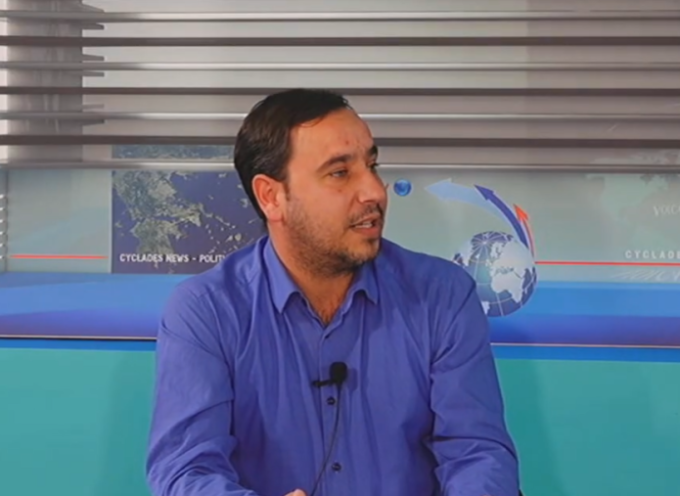 O πρώην Πρόεδρος του ΔΣ Θήρας Γ.Δαρζέντας στο Volcano tv