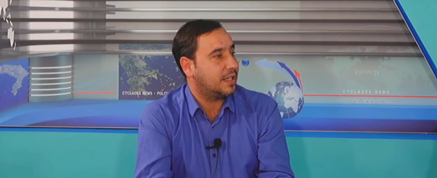 O πρώην Πρόεδρος του ΔΣ Θήρας Γ.Δαρζέντας στο Volcano tv